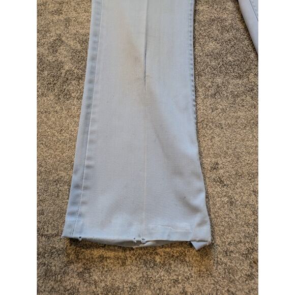 Vintage 1970s Baby Powder Blue Lee Pants 32x28 Distressed, Made In USA - Picture 4 of 16